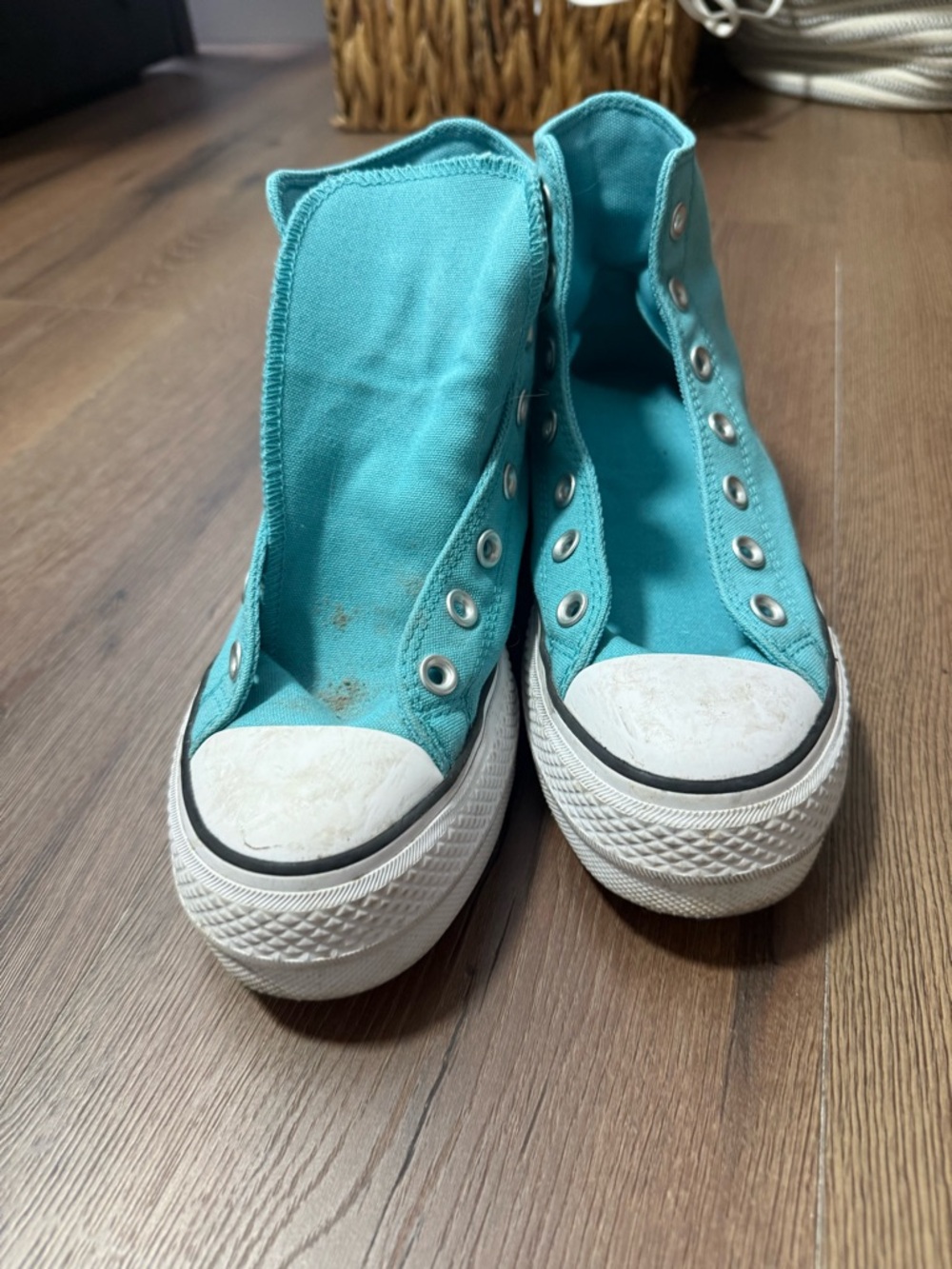 Converse Women’s Turquoise Canvas High-Top Sneakers
